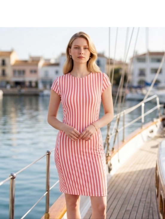 J Mclaughlin Dresses & Skirts - J. McLaughlin Helena Vertical Stripe Dress Catalina Cloth